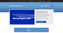 Desktop Screenshot of ghanaflights.info